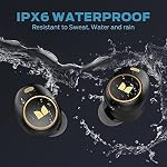 Monster Wireless Earbuds, Bluetooth 5.3 Headphones with Bass Stereo, 32 Hours Playtime, IPX6 Waterproof,USB-C Fast Charging