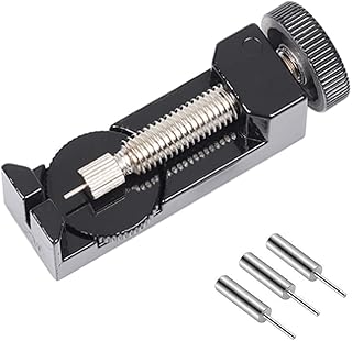 腕時計 ベルト調整 時計 工具 サイズ調整 バンド交換 修理 ピン抜き 使い易い 除去ツール スペアピン付き(ブラック)