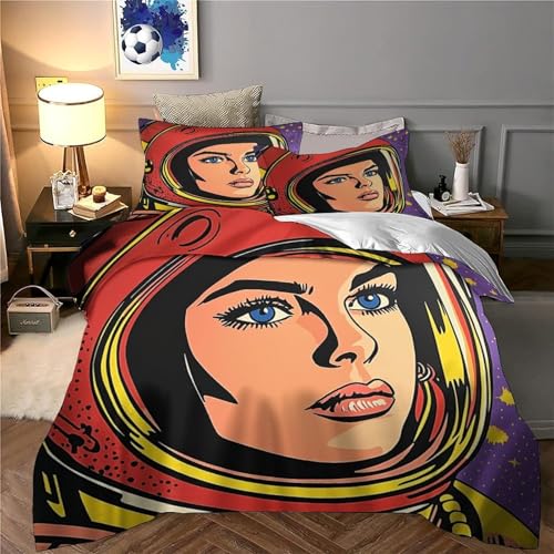Housse de couette astronaute 3D cadeau idéal lit super king 260x220 - 6