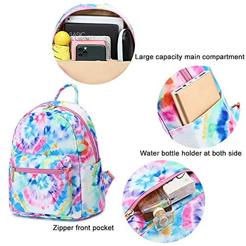 Girls Mini Backpack Womens Small Backpack Purse Teens Cute Tie Dye Travel Backpack Casual School Bookbag (Blue) #TOP1