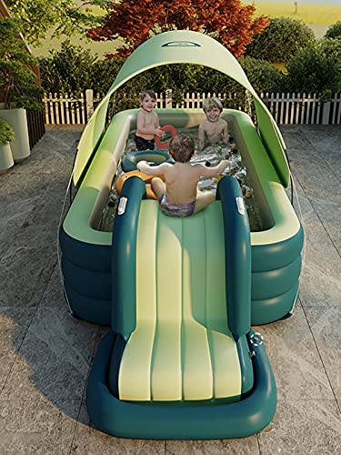 ampusanal Zomer Opblaasbaar Zwembad Schokabsorberende Familie Lounge Pool met Luifel Ontwerp geen Waterretentie voor… - Image 3
