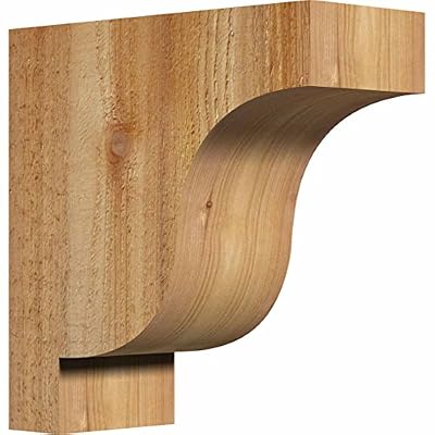 Ekena Millwork COR04X10X10NEW00RWR Corbel, 10"D x 10"H, 4"W Douglas Fir (Rough Sawn)