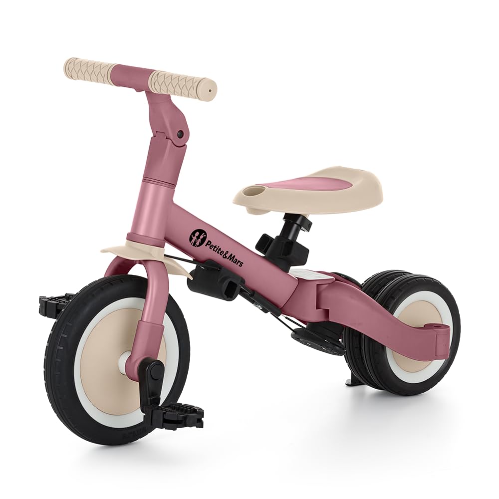 PETITE&MARS Multifunctionele 5-in-1 driewieler Turbo * fiets * driewieler * loopfiets * loopauto * loopvoertuig (Intense Ochre