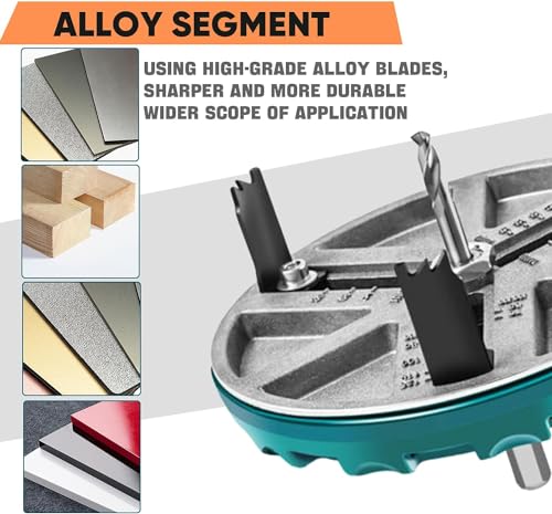Image of AASONS 45 to 130mm Adjustable Diameter Punching Saw Tool For Drilling, Adjustable Hole Saw, Wood Working Tools Hole Punch, Round Hole Opener Tool, With 3 Teeth Pieces