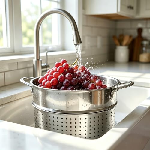 Panier à vapeur Yardwe pour cuisson de légumes boulettes et petits pains - 8