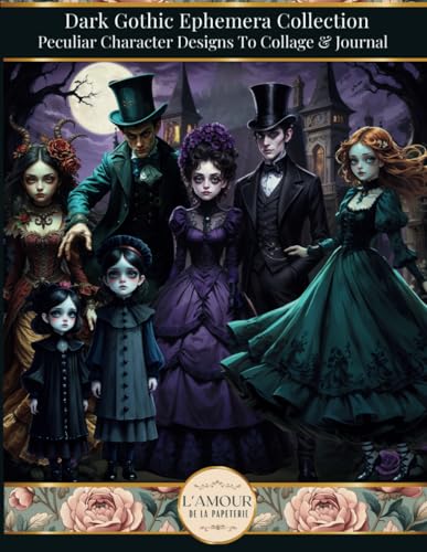 Dark Gothic Ephemera Collection: Peculiar Character Designs To Collage & Journal image 2