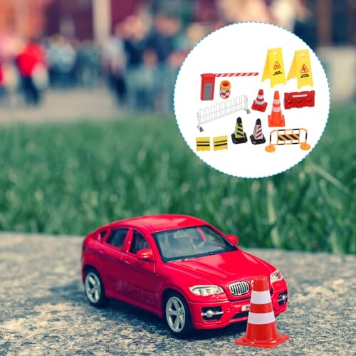 Vaguelly 1 Conjunto De Modelos De De Tráfego De Bloqueio De Trânsito Em Miniatura Modelo De Bloqueio