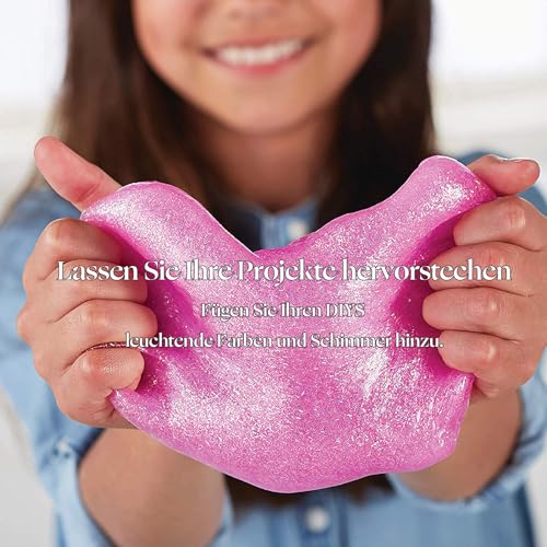 Ovaletta 10 Farben Glitzer, Kerzen Selber Machen Set, Glitzer Basteln, Glitzer Pulver Zum Basteln, für Dekoration, Glitzer Pulver Zum Basteln je-5g