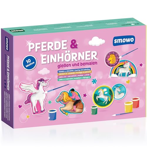 Smowo® Pferde und Einhörner selber gießen und anmalen - Mädchen...