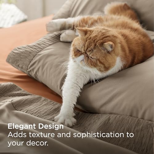 Image of Bedsure Twin XL Sheets Dorm Bedding - 3 Pieces Soft Extra Long Twin Sheets, Breathable & Cooling Bed Sheets Set, Oeko Tex, Easy Care Microfiber for Women, Men, Light Khaki