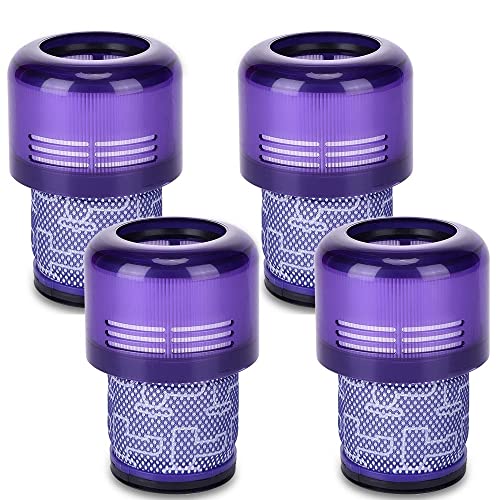 Filter für Dyson V11 SV14 V15 SV22, Kompatibel mit Cyclone Animal Absolute Extra Total Clean Pro Akku Staubsauger, 4 Stück Waschbar Filter Ersetzen Teile-Nr. 970013-02