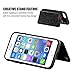 ONETOP for iPhone SE(2022)/SE(2020)/8/7 Wallet Case with Card Holder, Premium PU Leather Kickstand Card Slots, Double Magnetic Clasp and Durable Shockproof Cover 4.7 Inch(Black)