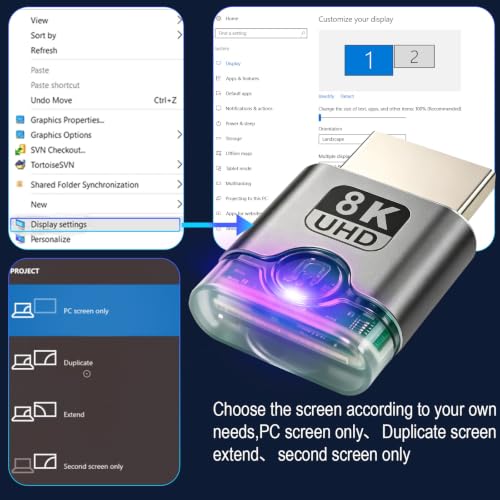 Dongle HDMI 8K sin cabeza compatible con 4K 120Hz para fluidez extrema en PC 4