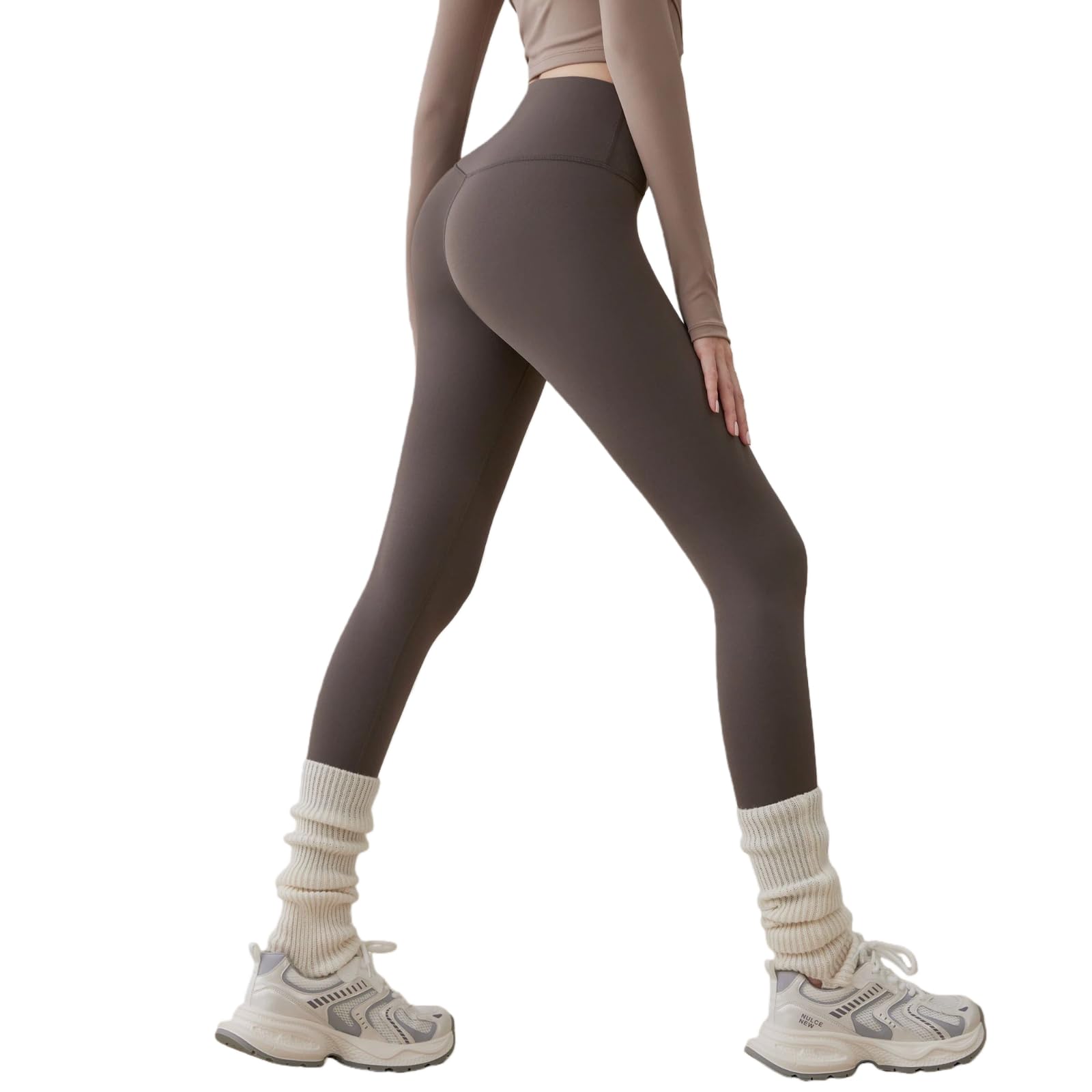 Legginsy gimnastyczne z wysokim stanem dla kobiet z bocznymi kieszeniami rozciągliwe spodnie do jogi do treningu biegania sportu