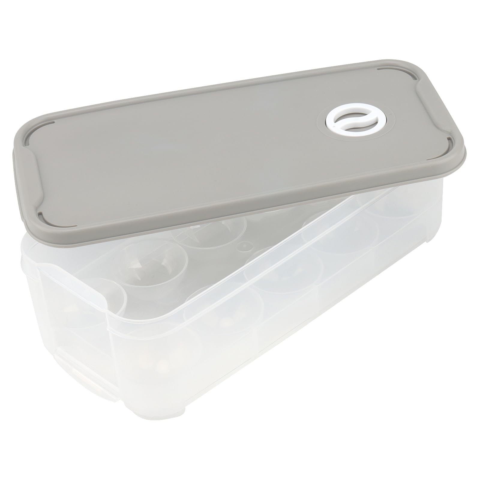 3 contenitori per uova da 10, trasparenti con coperchio, in plastica, per frigorifero, impilabili per la cucina