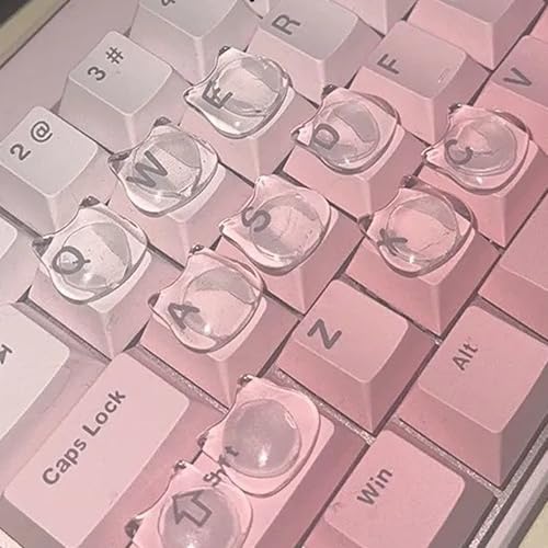 Pegatinas de teclado de burbujas elevadas para escribir cómodamente con uñas largas en PC 4