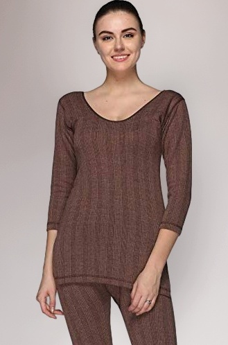 Thermal Wear for Women/Ladies Winter Thermal top 3/4 Sleeve(Grey Color)