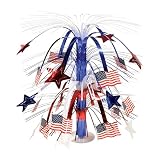 Beistle Patriotic Flag Cascade Centerpiece