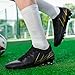 Imagen de VLOOKST Zapatos de Fútbol para Hombre Botas de Futbol Tacos Calzado de Fútbol Zapatillas de Futbol Zapatillas Deporte Zapatos de Entrenamiento Negro Dorado Talla 40