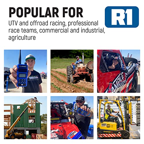 Rugged Radios R1 Two Way Handheld Radio Walkie Talkie For Business Schools Churches Construction – Features Long Range Dual Band Vhf/Uhf Display Screen And Rechargeable Battery (R1) #TOP7