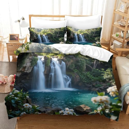 Parure de lit King en microfibre premium imprimé 3D abstrait et doux