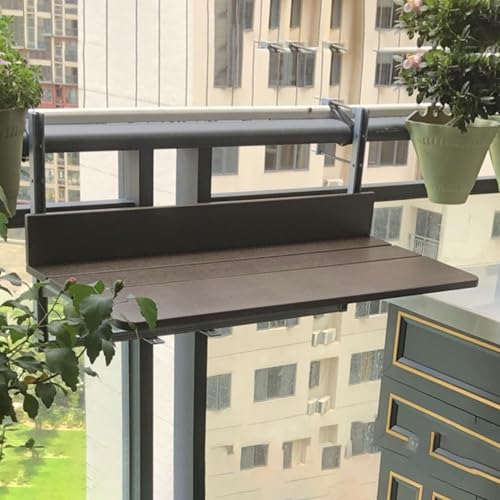Table murale pliable gain de place pour balcon et bureau compact 80cm