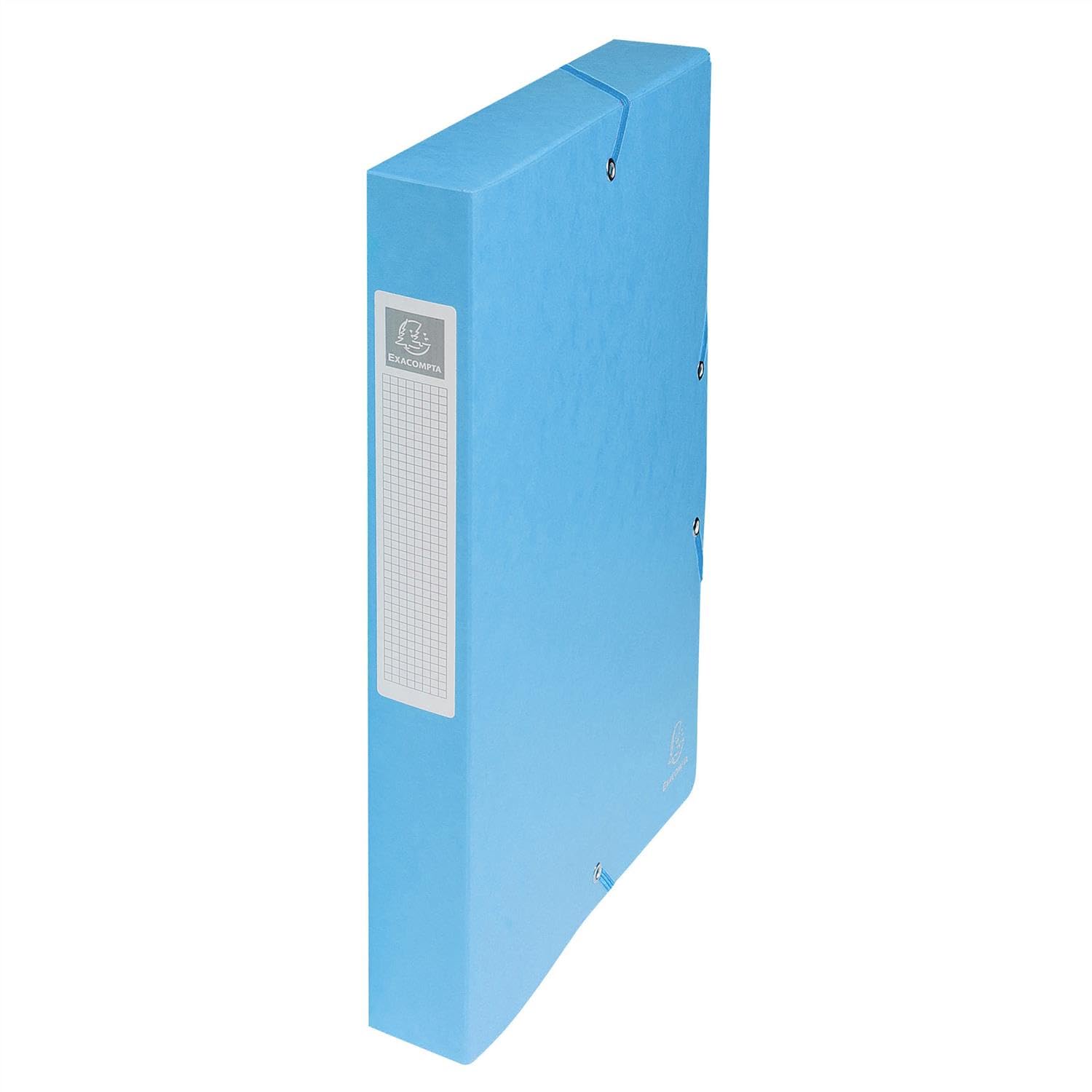 Exacompta - Réf. 50400E - 8 boites de classement avec élastiques Exabox - en carte lustrée 600g/m2 - Dos 4 cm - dimensions 25 x 33 cm - pour documents A4 - 8 couleurs assorties - livrées montées