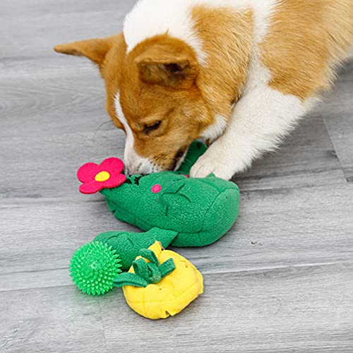 Balacoo Esteira para Cães Gatos Pet Snuffle Cactus Forma Interativa Brinquedos Jogo de Alimentação A
