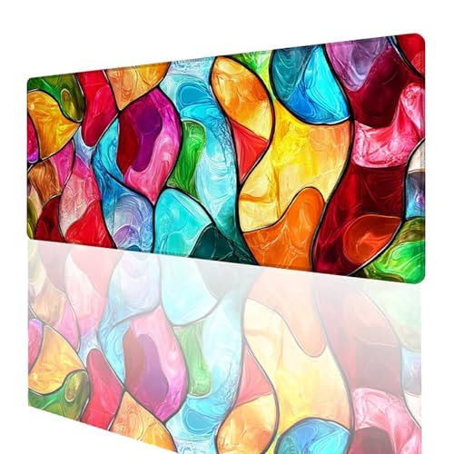 Tapis de souris XXL bords cousus résout le manque d'espace et glisse lente