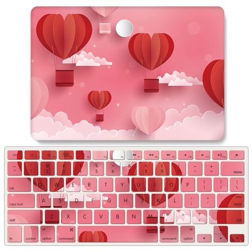 Coque MacBook Air 13 rigide JZ Love Hot Air Balloon, étui de protection haute finition