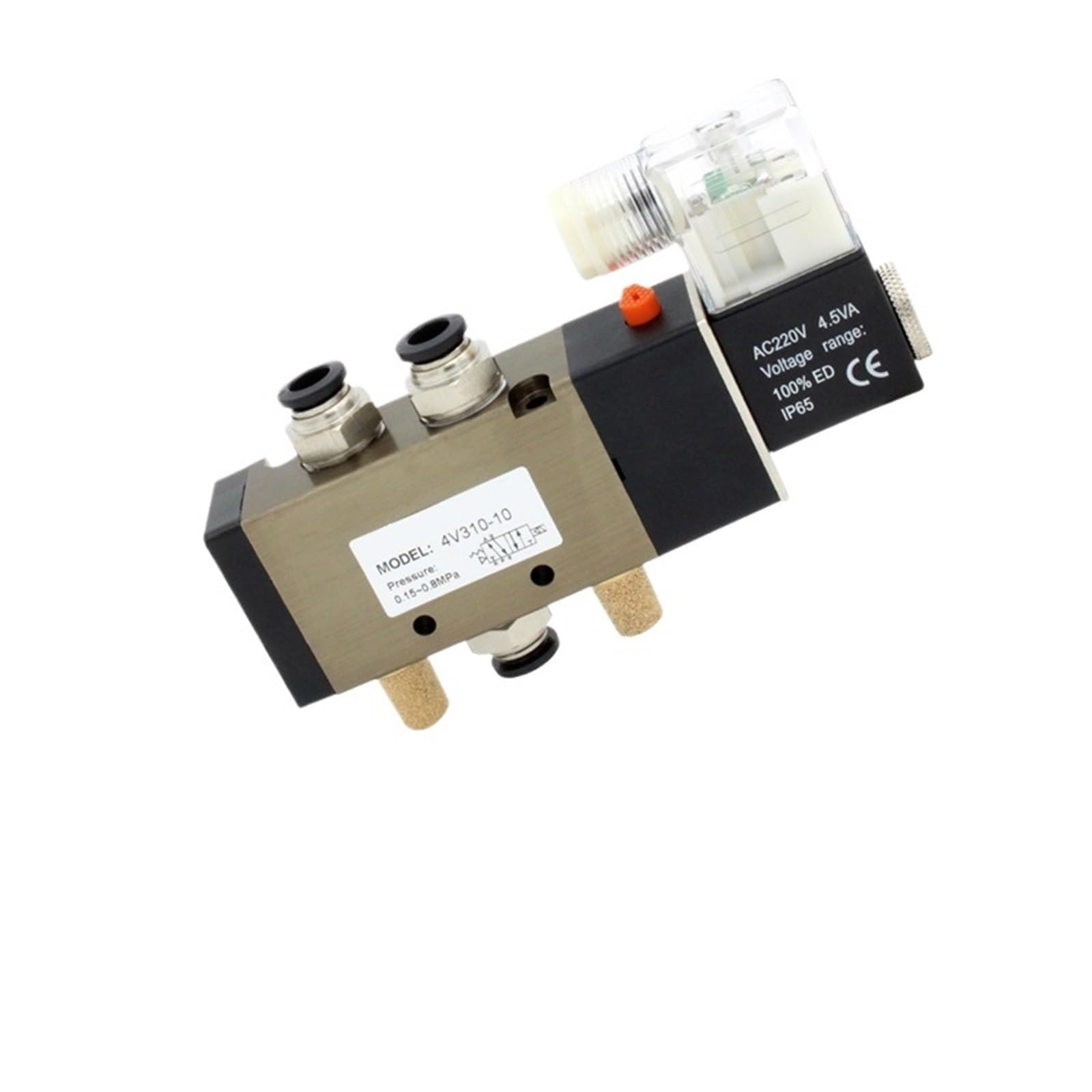 Électrovanne pneumatique 4V310-10 5/2 voies NC AC110V pour circuit d'air
