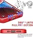 Diverbox for iPhone 14 Case [Shockproof] [Dropproof] [Tempered Glass Screen + Camera Lens Protector],Heavy Duty Protection Phone Case Cover for Apple iPhone 14 (Red-2in1)