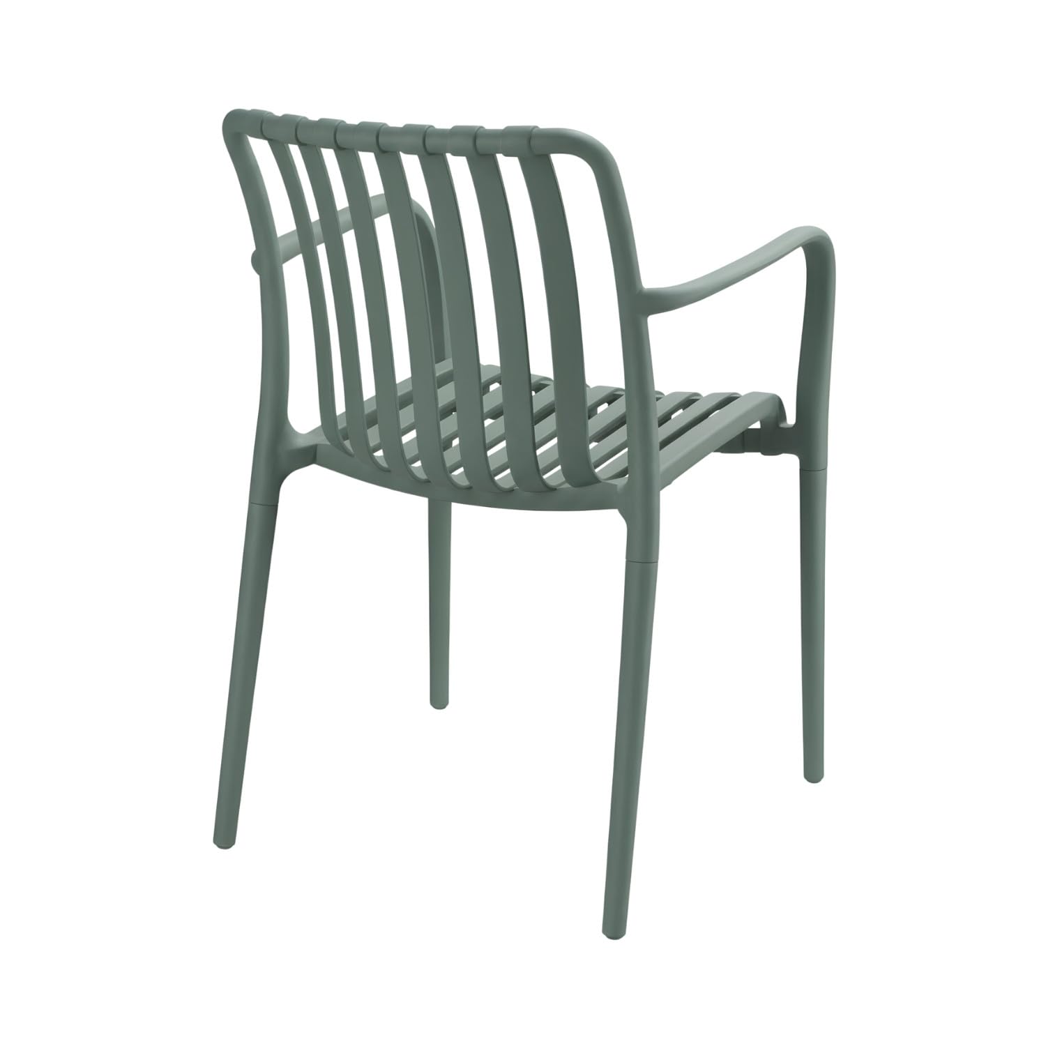 7H SEVEN HOUSE Pack de 4 Sillas Apilables de Exterior con Reposabrazos Kaia en Polipropileno 7house