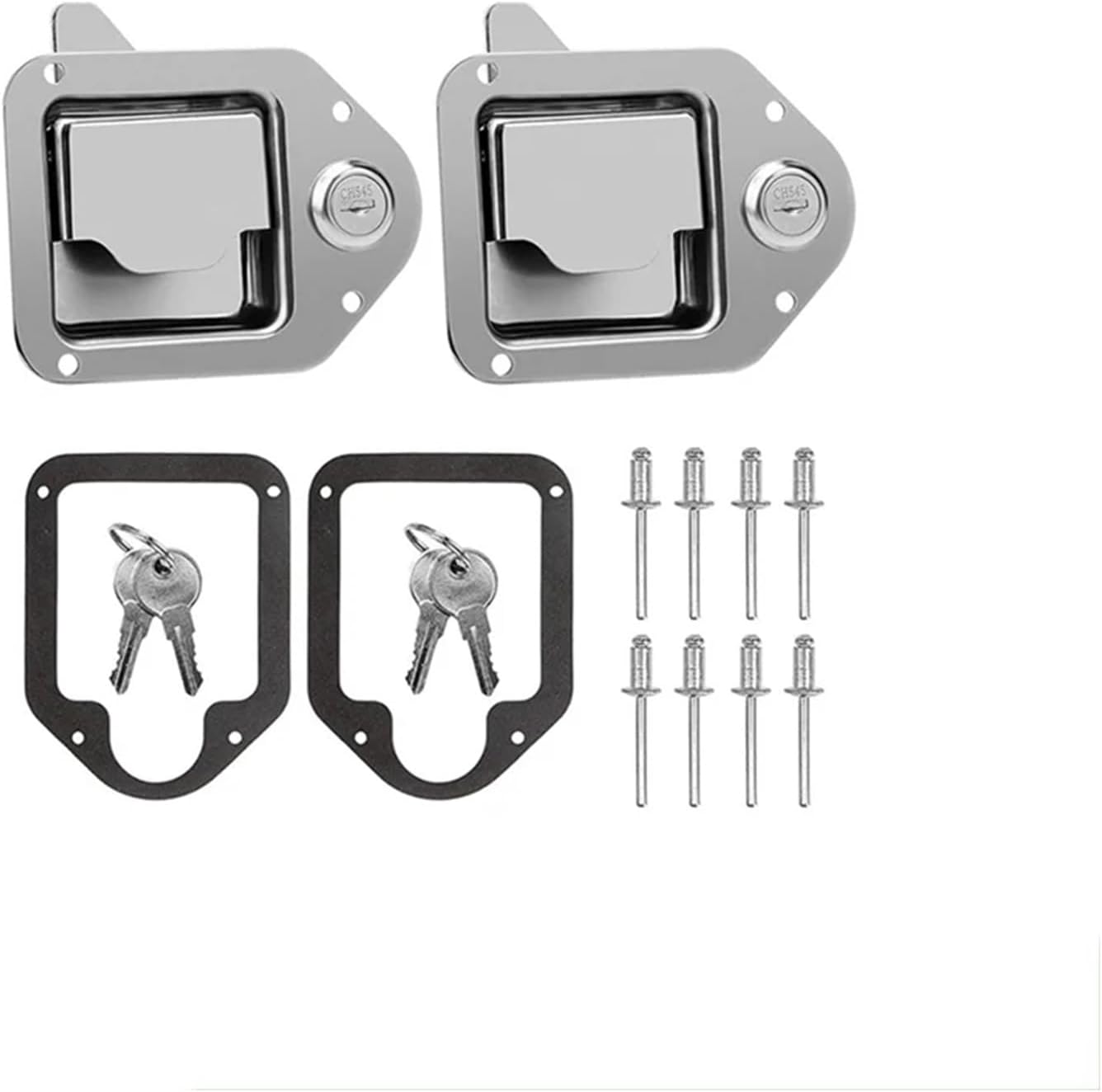 Innovative Truck Tool Box Latch G-Lock Tool Box Lock Steel + Key Door Latch Handle RV Truck ATV Box Door Latch Handle 2Piece