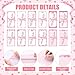 Tellingyou 30 Pcs Pink Bow Sticky Notes with Pens, Cute Memo Pads with Ribbons, 3.9x7.8 Inch to Do List Notepad Set, Bulk Pink Stationery Gifts for Women Coworker Office Supplies Bridal Shower Favors