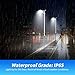 Farola Solar LED 120W para Exteriores, IP65 Impermeable Lámpara de Seguridad con...
