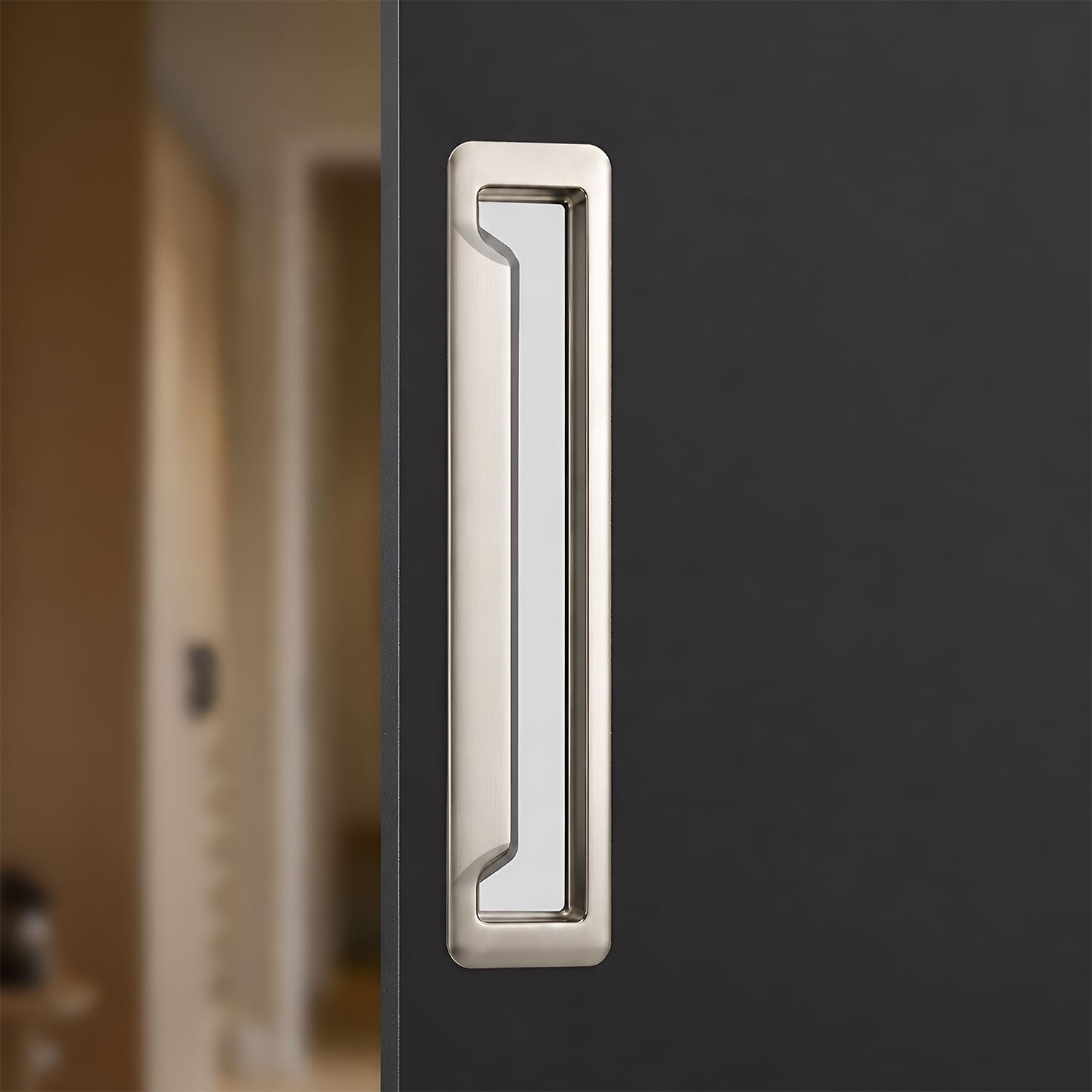 VOLO Concealed Sliding Door Handle | Satin Finish Cabinet and Wardrobe Handle for Sliding Doors, Cupboards and Room Doors | Conceal 15 | Made in India | (Satin, 224 MM HTH (10 Inch), 1 Piece)-image-47
