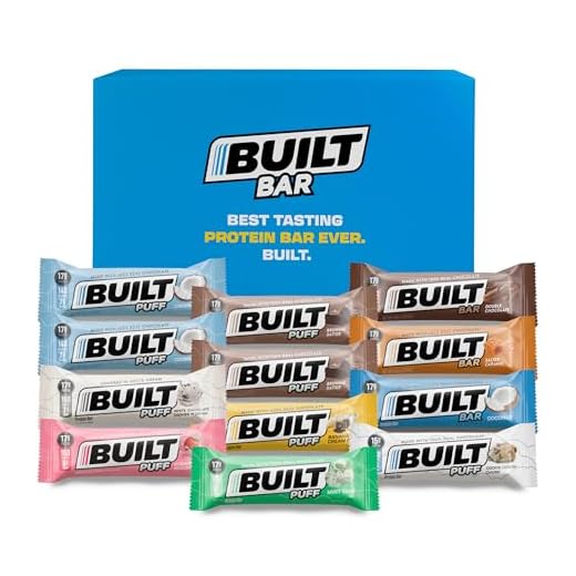 Built Bar Variety 12 Pack High Protein Energy Bars | Gluten Free | Chocolate Covered | Low Carb | Low Calorie | Low Sugar | Delicious Protien | Healthy Snack (12 Flavor Box)