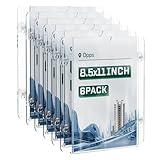 Opps Acrylic Window Sign Holder: Clear Signage Holders 8.5 x 11 with Suction Cup, Wall Mount Advertising Frames for Glass Door, Mall, Office, Store, Restaurant (6 Pack)