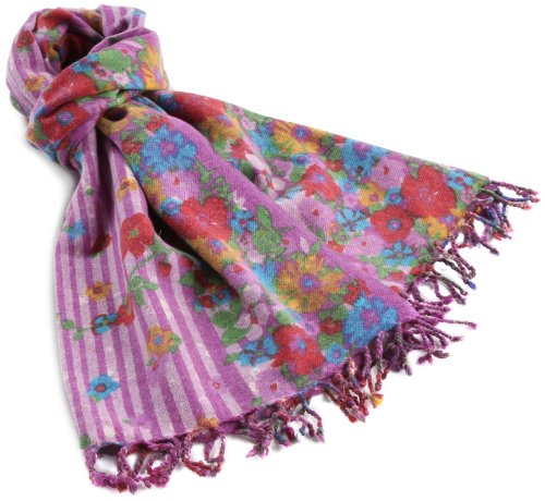 (グレンプリンス)Glen Prince フラワーストライプストール 2032WP 1PURPLE F