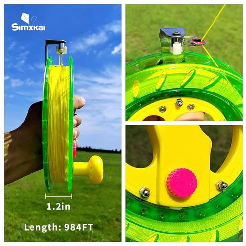 Simxkai Drachenschnurrolle, Drachenschnurspule, Drachenschnurwickler, 20,3 cm Durchmesser(grün)