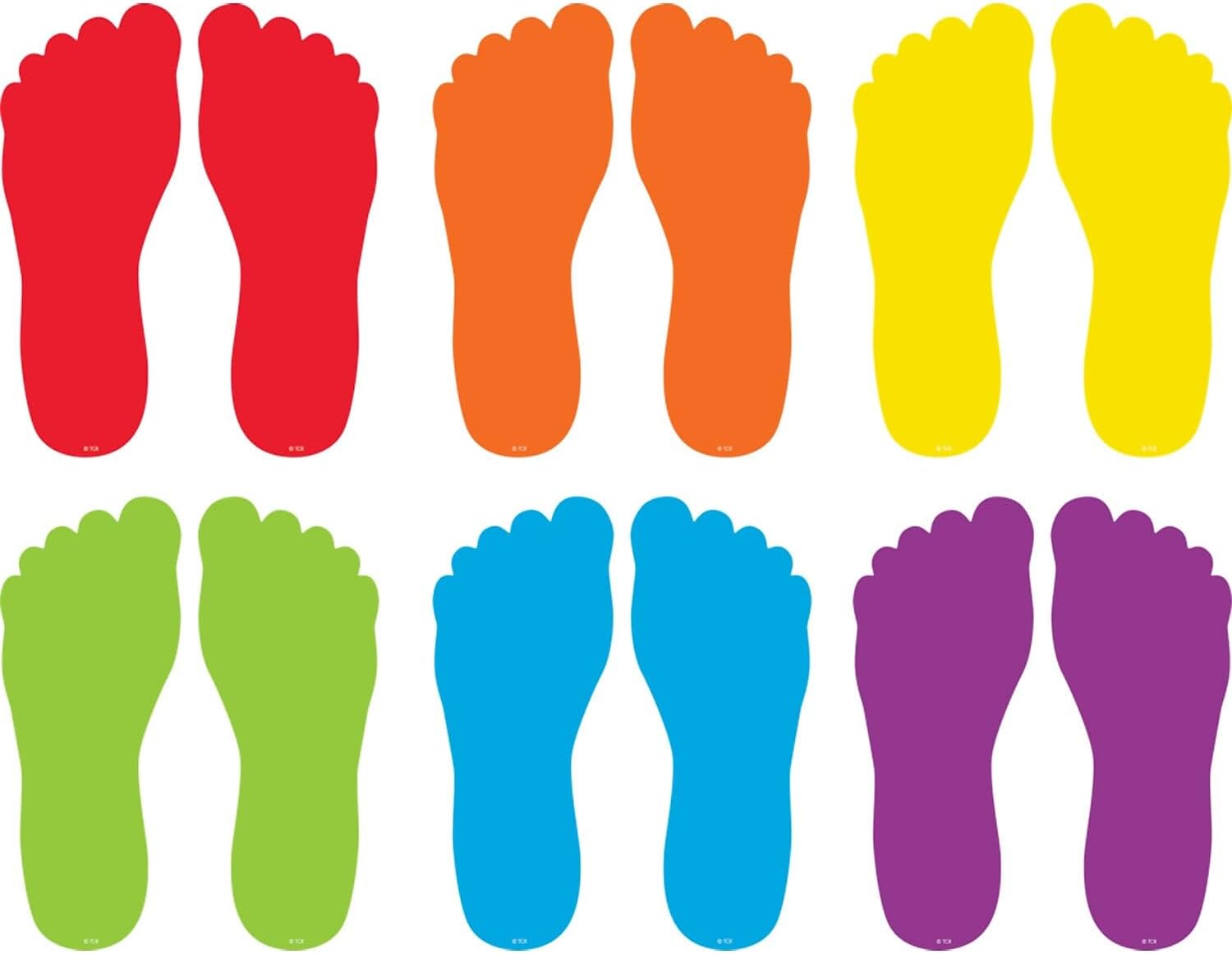 Teacher Created Resources Spot On Floor Markers: Footprints - 7'' (TCR77536)