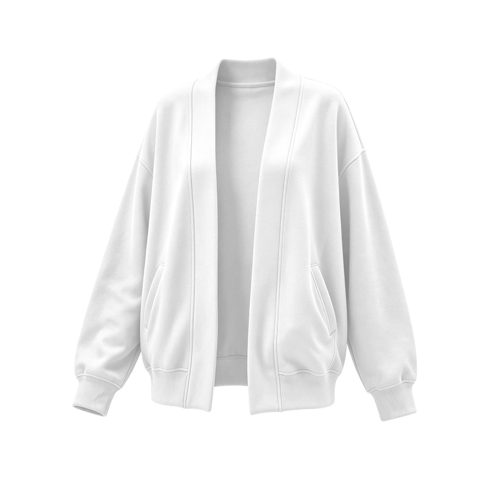 Generisch Cardigan long et léger pour femme - Pour l'hiver - Cascade | Pull en tricot vintage pour les vacances, cardigan léger et confortable, tenue d'automne, veste de transition, courte
