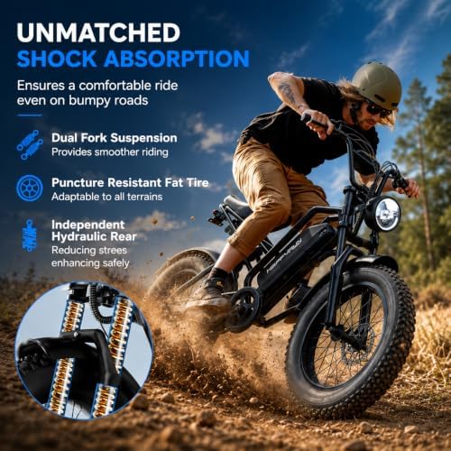 HAPPYRUN G50 Electric Bike,1500W 48V Power E Bikes for Adults,68+ Miles image 5