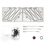 Adygil Fishing Jigging Lure Mold Kits 5oz, 5.5oz, 7.5oz,3 Cavities, 91pcs/Pack,Without Handle