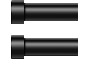 Modern 2 Pack Black Curtain Rods for Windows 18-45 Inch - Set...