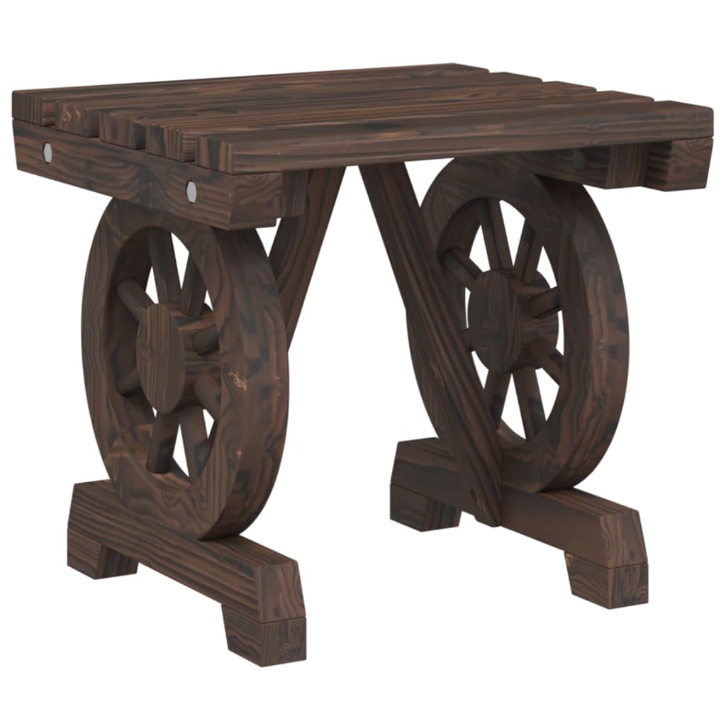 Sgabello da giardino in legno di abete massiccio, 40 x 36,5 x 38,5 cm, sgabello per esterni con braccioli, resistente alle intemperie e stabile, ideale per balcone, terrazza e lounge