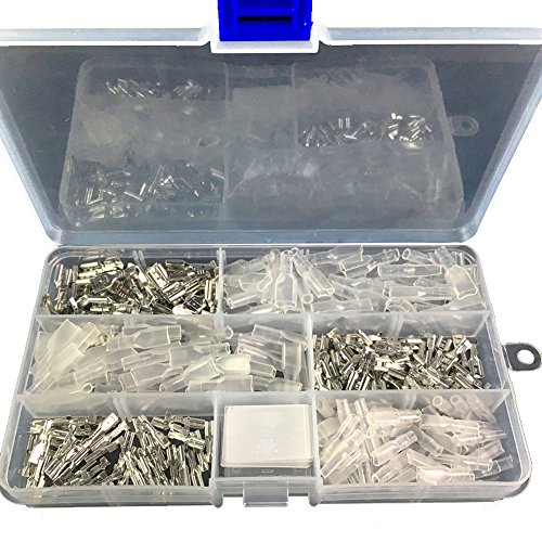 Szdealhola 150Pcs Non-Insulated Tab Receptacle Terminals Crimper Ratchet Crimping Plier Assortment Tool Set Kit #TOP6