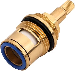 Faucet Valve Replacement Ceramic Disc Cartridge for Bathroom and Kitchen Faucets, Quarter Turn 1/2" (1 Pair, Hot and Cold)-blue