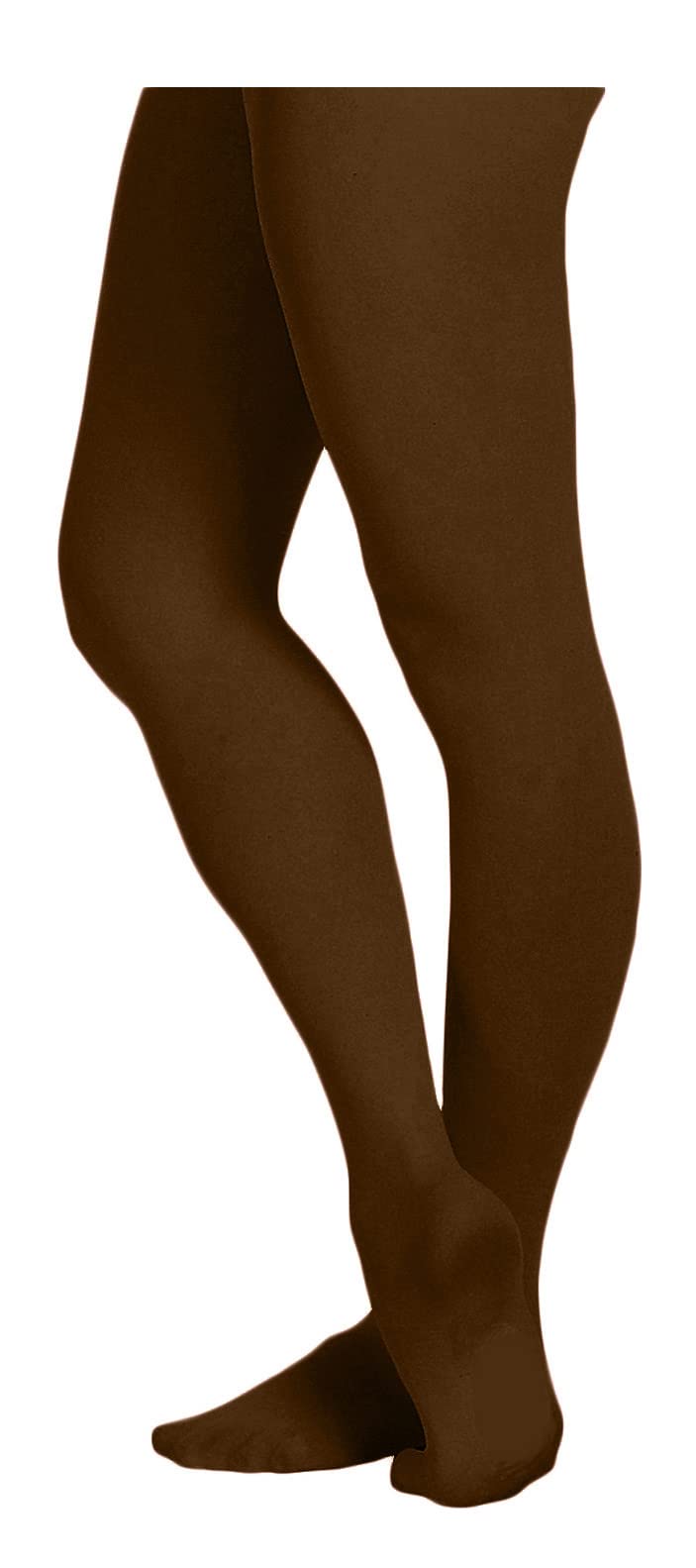 EMEM ApparelGirls' Opaque School Uniform Microfiber Footed Tights, Brown